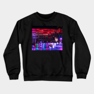 Boston Winter in City Hall Plaza Boston, MA Crewneck Sweatshirt